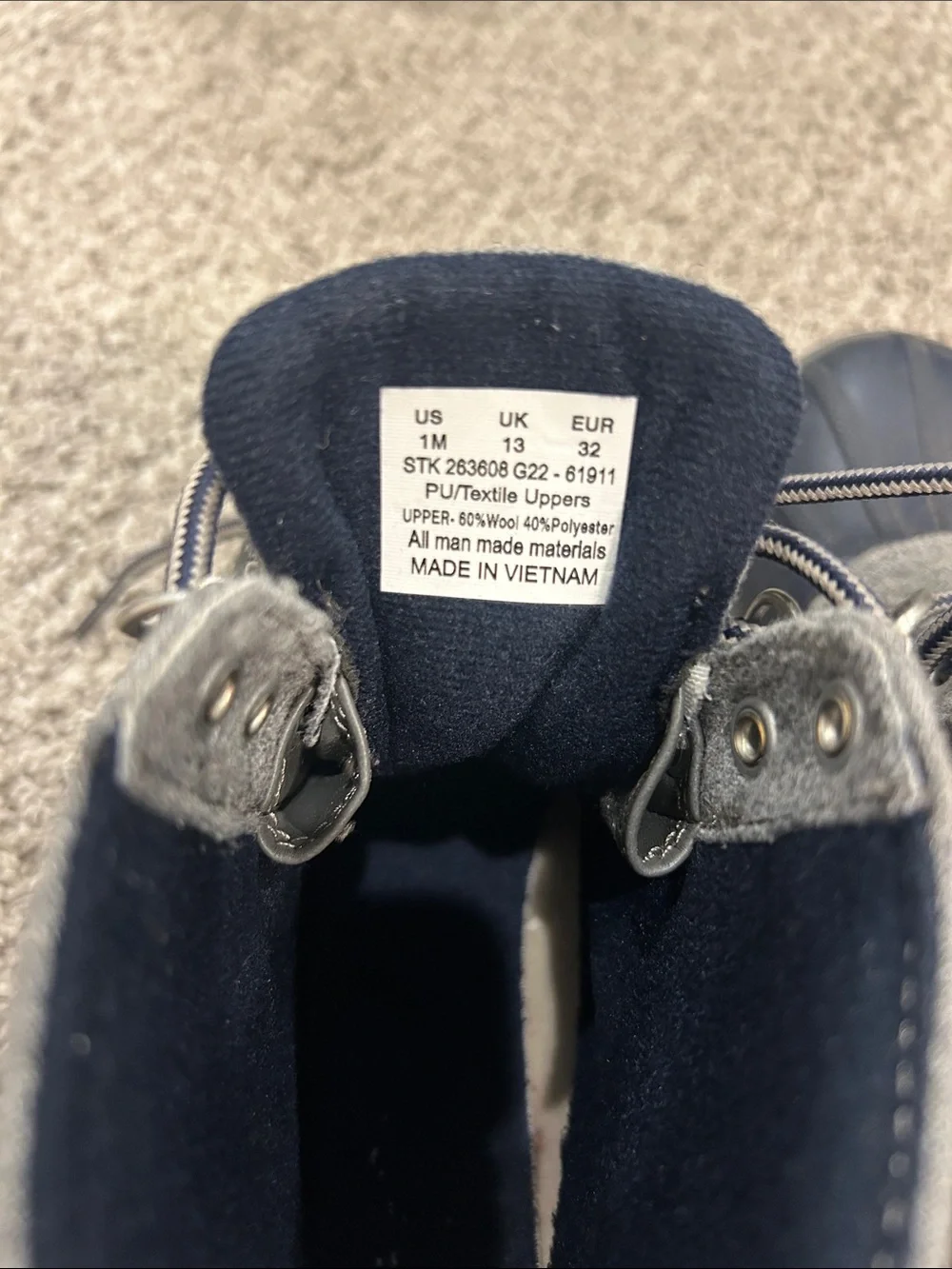 Gray and Black Kid’s Waterproof Duck Sperry Boots